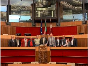 Gli Ex Sindaci in Aula con il Presidente Paccher