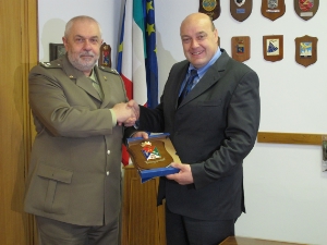 Il Generale Fabio Palladini ed il Presidente Diego Moltrer